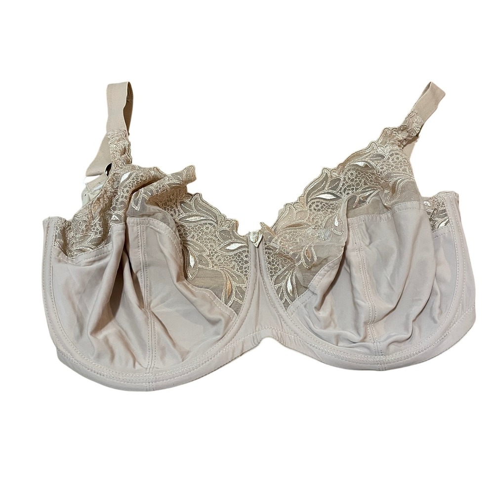 Panache Superbra Melody 6055 Nude Floral Lace Underwired Full Cup Bra 34JJ